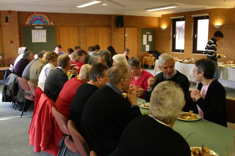 Sharing lunch with the Marces family